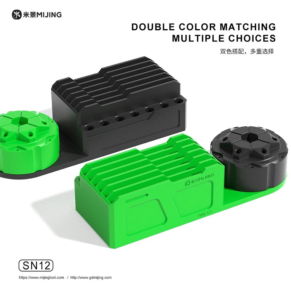 Mijing SN12 Storage Box Multi Functional Screwdriver Tweezer Iron Tip BGA Reball Stencil Soldering Tin Template Desktop Storage