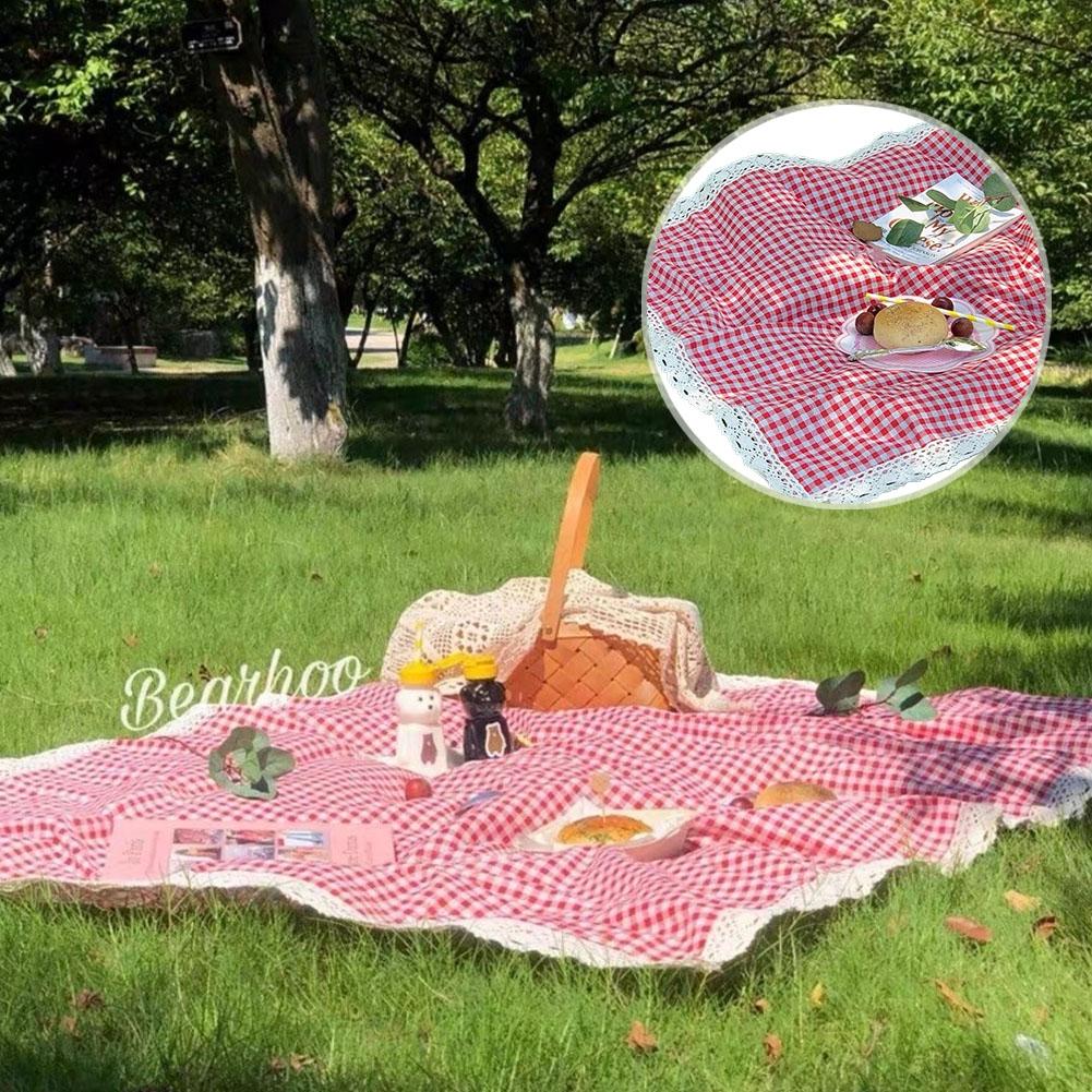 Camping Mat Portable Outdoor Foldable Thicken Beach Blanket Mat Camping Waterproof Moisture-pro G6T6