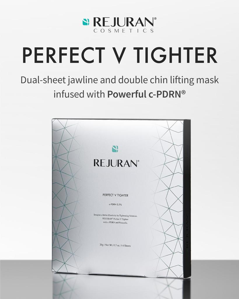 REJURAN Perfect Mask X 4 Original Collagen Sheet Mask for Facial Firmness and Sagging [Official] V-Titer (20g Sheets) c-PDRN