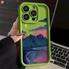 Phone Case for iPhone 16 15 14 13 12 11 Pro Max XS XR X Plus 12 13 Mini Cover Landscape Mountain Cloud Silicon Shockproof Cover