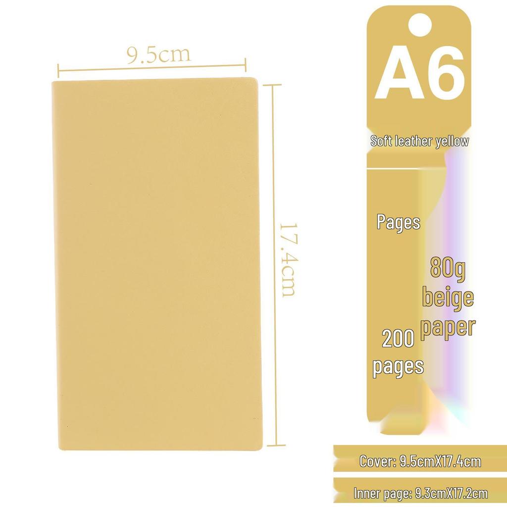 Korean Style Leather Cover Creative Diary Notebooks - Set of 5