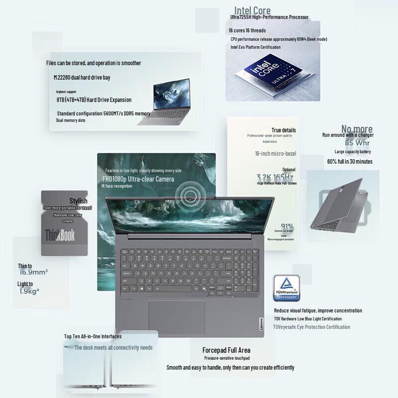 Lenovo ThinkBook 16+ 16-inch Laptop (CN version)