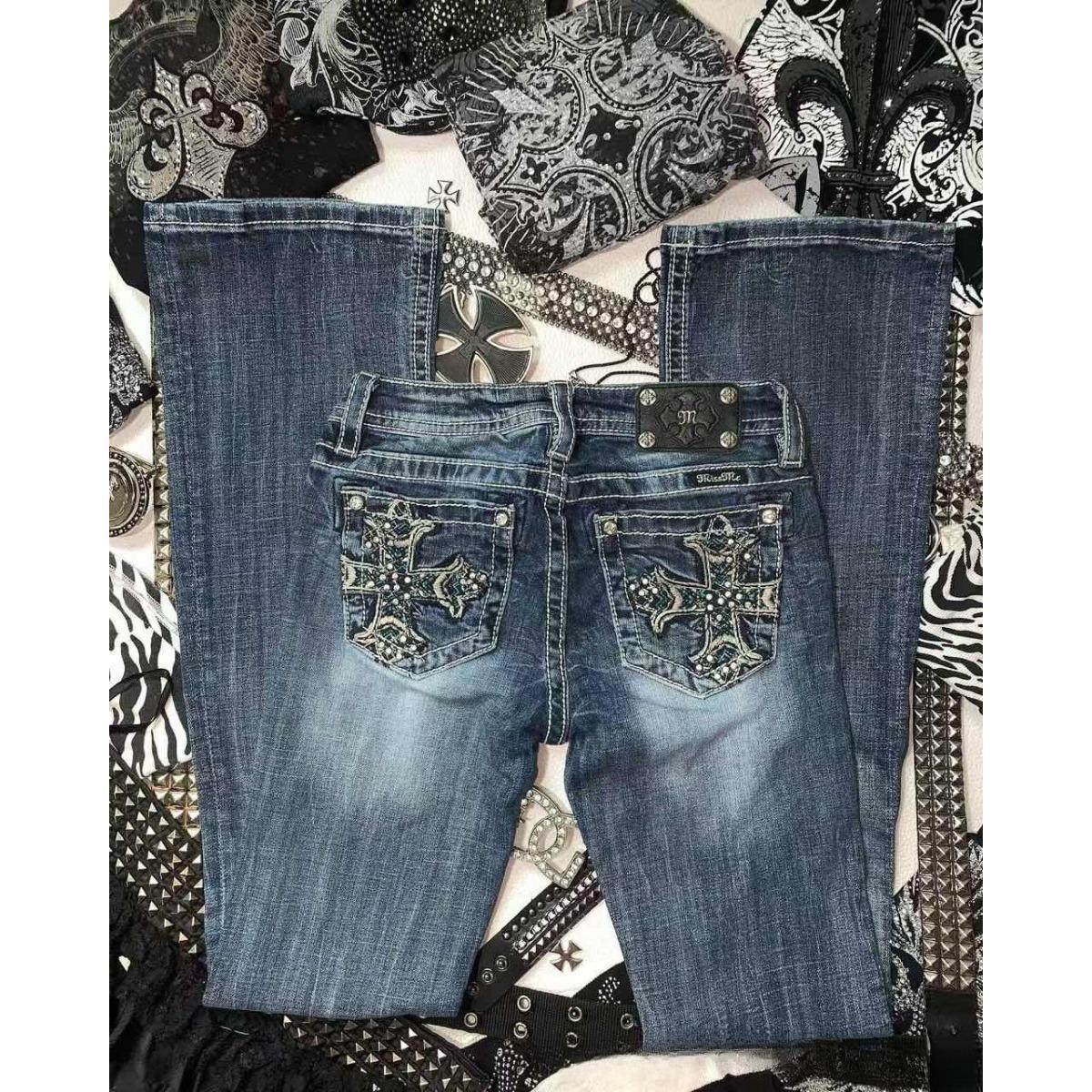 Y2k Amerikanische Tasche Bestickte Pailletten Jeans Harajuku Retro Blaue Lockere Jeans Neue Modische High Waist Schlanke Passform Schlaghosen M blau