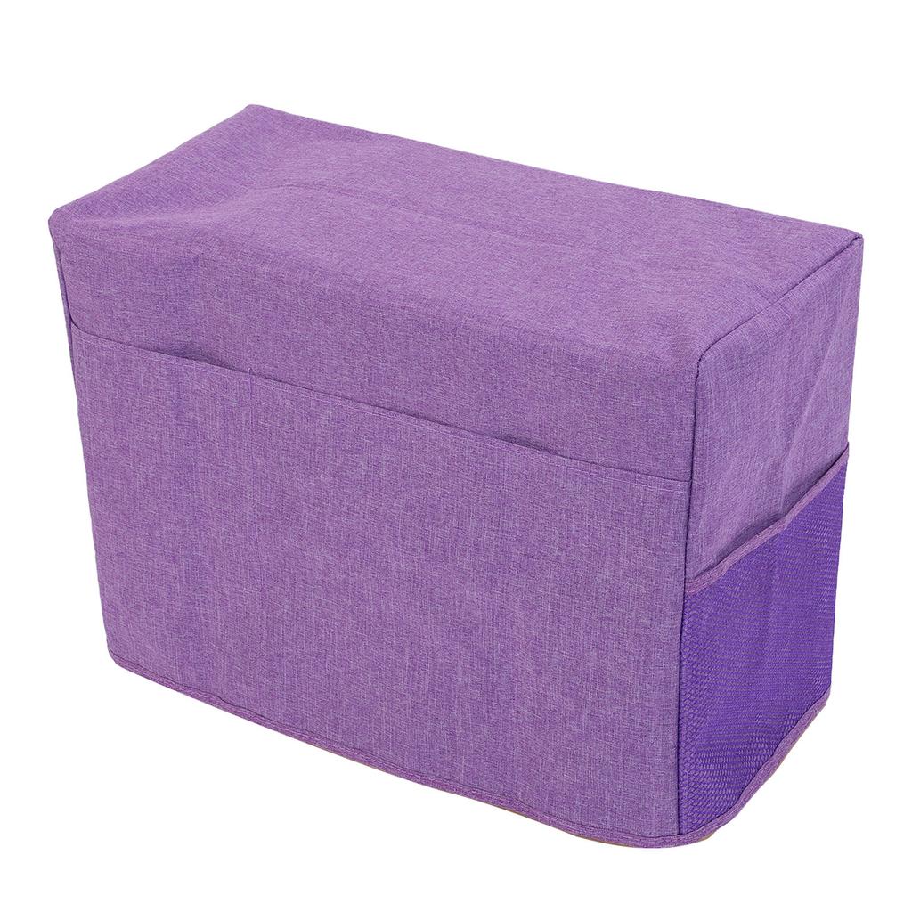 Sewing Machine Cover with Storage Pockets Polyester Protective Dust Cover 17.32x12.01x8.46in Purple