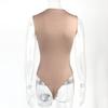 Women’s Sleeveless Mock Turtle Neck Bodysuit T-Shirt Soft Slim Fit Stretchy Layer Top Classic Jumpsuit
