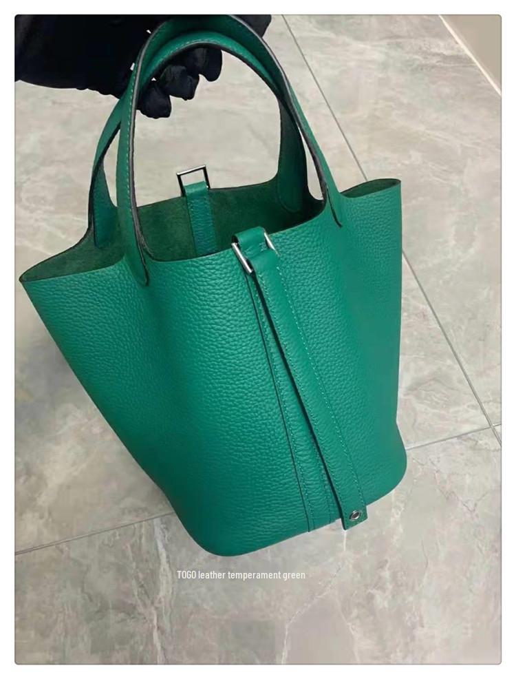 

Женская сумка-ведро нового стиля 2024 года из натуральной кожи TOGO с замком 18