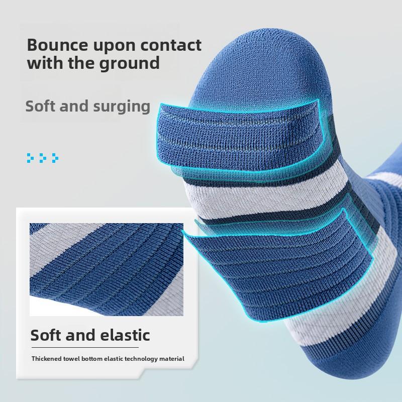 Basketball Socks with Cushioning and Shock Absorption, Towel-bottomed, Breathable and Sweat-wicking Men's Sports Socks