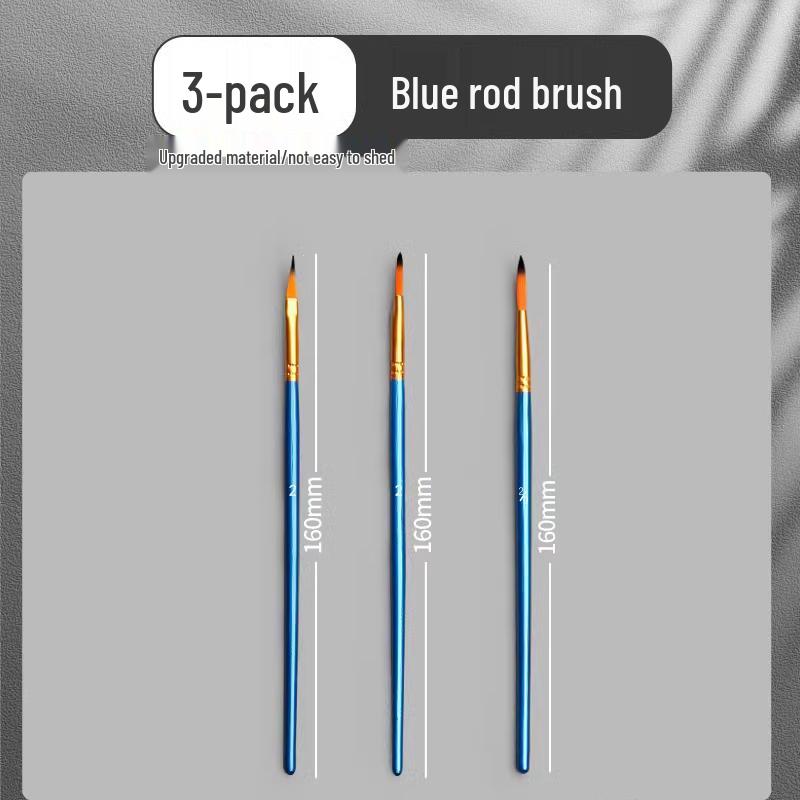 Gouache, Oil, Acrylic & Watercolor Brush Set — Nylon Hair Brushes for Art Students & Children