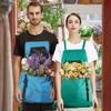 Garten-Ernte-Schürze mit großen Taschen, Verstellbare Gartenschürze zum Obst- und Gemüsepflücken
