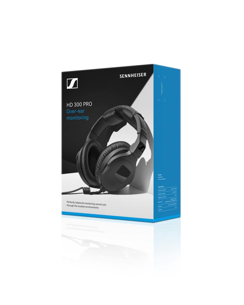 Sennheiser HD 300 PRO Closed-Back Monitor Headphones, 64ohm 508288