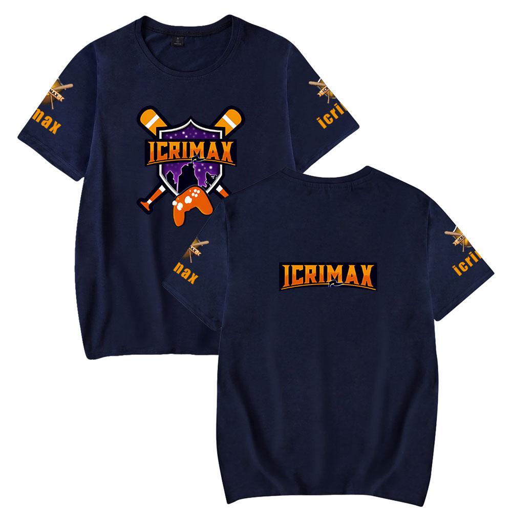 Camiseta para Homens Mulheres Roupas de Verão Fitness Icrimax Gola O Camiseta Masculina para Homem Oversized Nova Camisetas Masculinas Tops