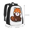 Red Cute Panda. School Bags Travel Laptop Backpack Teens Teenager Young Trendy Fashion Red Panda Rouge Petit Little Mignon Cute