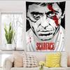 Movie SScarfaceS Cartoon Tapestry Art Science Fiction Room Home Decor Wall Hanging Sheets