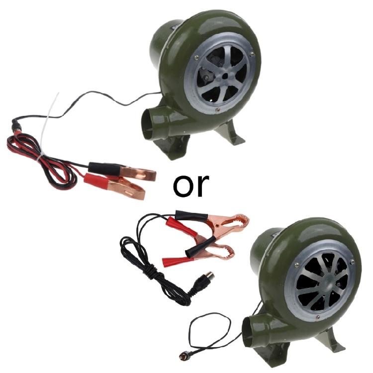 

12V Electric Blower Portable Iron Barbecue Fan DC12V Clips BBQ Fan 2800RPM Black 1