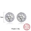 Effie Queen Brilliant Runder Schliff Zirkonia Ohrstecker 925 Sterling Silber Vielseitiges Geschenk CZ Ohrring Klassischer Schmuck SE231