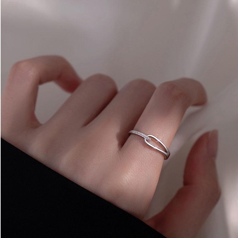 Polished Vegetable Circle Ring Female Ins Cold Wind Fashion Light Luxury Niche Design Models Adjustable Open Finger Ring Finger Rings Party Jewelry