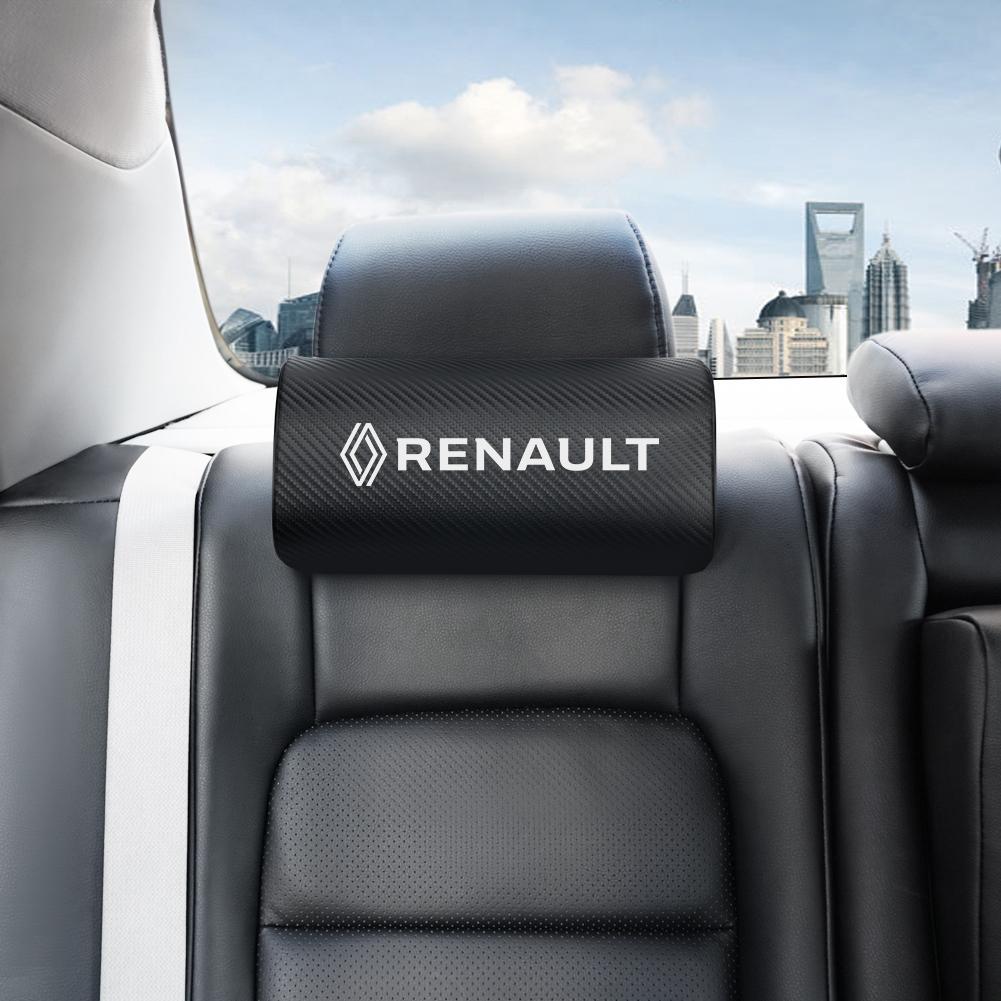 1Pcs Car Neck Pillows Single Headrest Sticker For Renault Clio Vel Satis Twingo Captur Symbioz Rafale Boreal Megane ZOE MM8