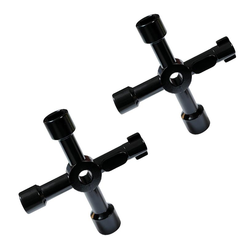 4 v 1 Multifunkční Elektrikář Instalatér Užitečný Křížový Spínač Klíč Univerzální Čtvercový Trojúhelníkový Klíč pro Plyn Vlak Odvzdušnění Radiátoru