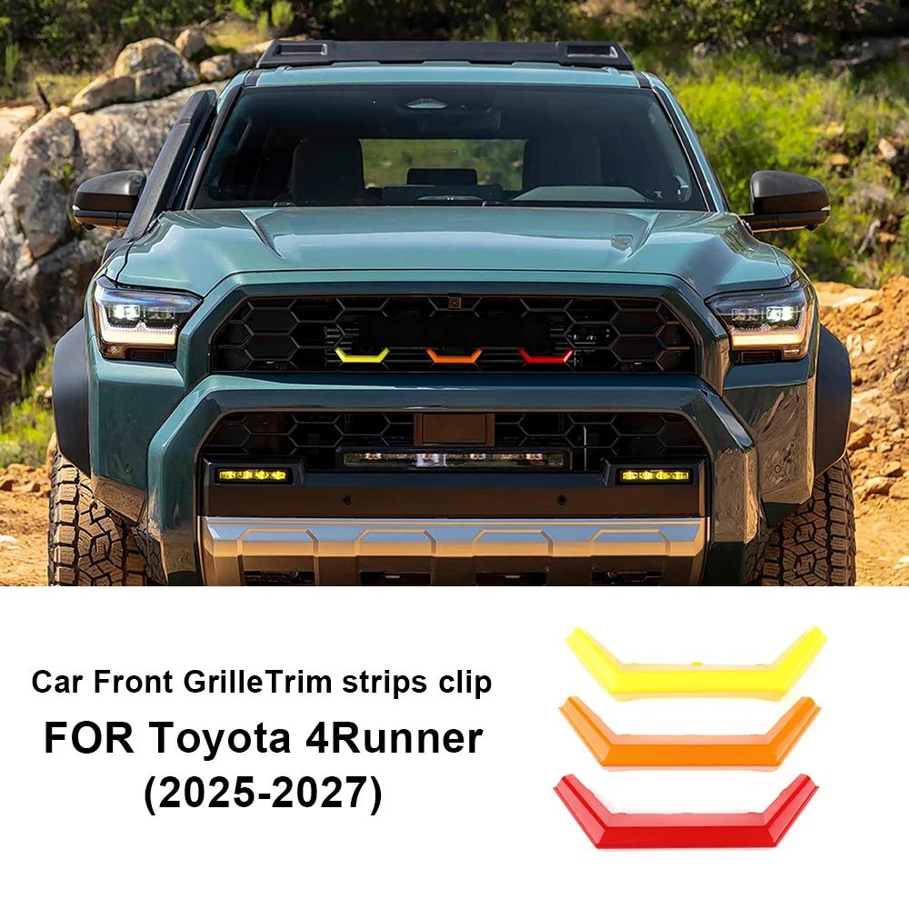 Car Front Grille Badge Emblem  Strip for Toyota 4Runner 2025 2026 2027 Air Inlet Auto Exterior Car Accessories Styling 3 Colors.