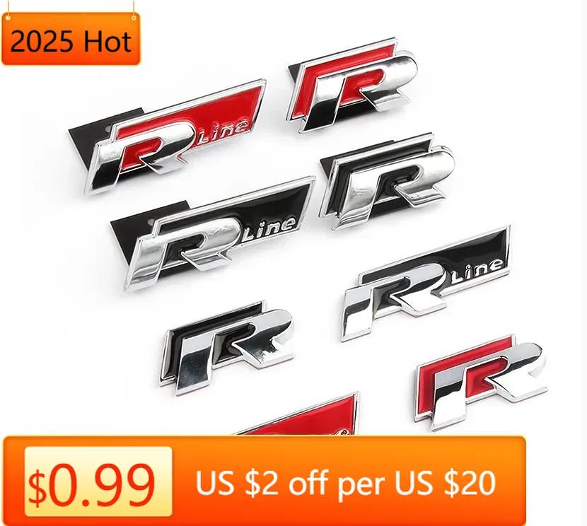Hot New 3D Metal Sport Sticker Badge Body Sticker For Volkswagen Golf R Rline Tiguan Touareg Polo GTI CC Passat r36 Scirocco EW7