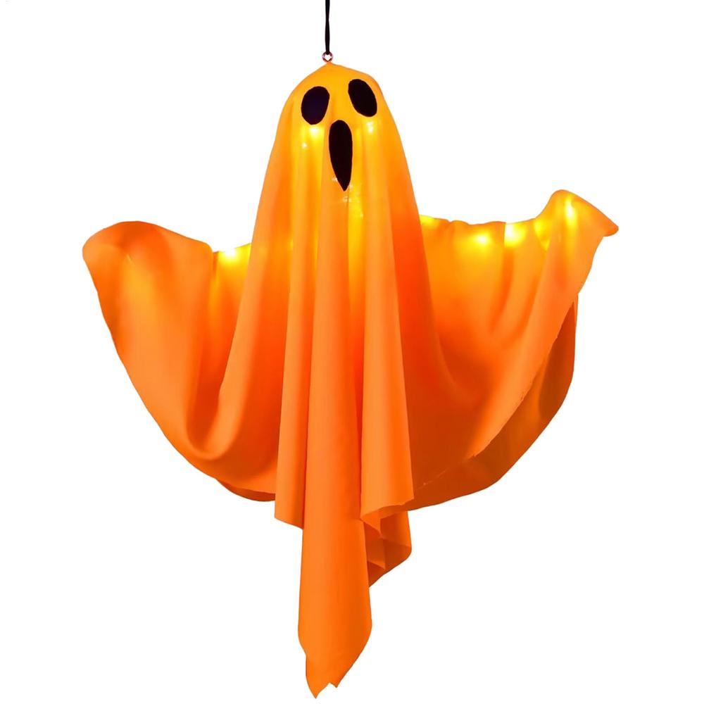 Outdoor Hanging Ghost 19.6in White Flying Ghost for Halloween Party Decorations Hanging Decor for Indoor Garden Yard