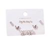 Copper-Plated Gold Butterfly Earrings with Micro-Inlaid Zircon - Fashionable, Versatile, and Luxurious for Women.