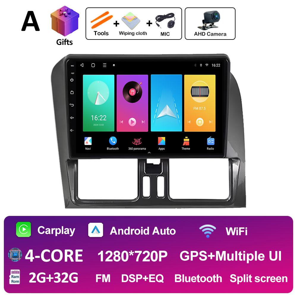 Android 14 Volan pe stânga Pentru Volvo XC60 2009 2010 2011 2012 - 2013 Navigație GPS Wireless Carplay Ventilator de răcire WIFI Unitate principală