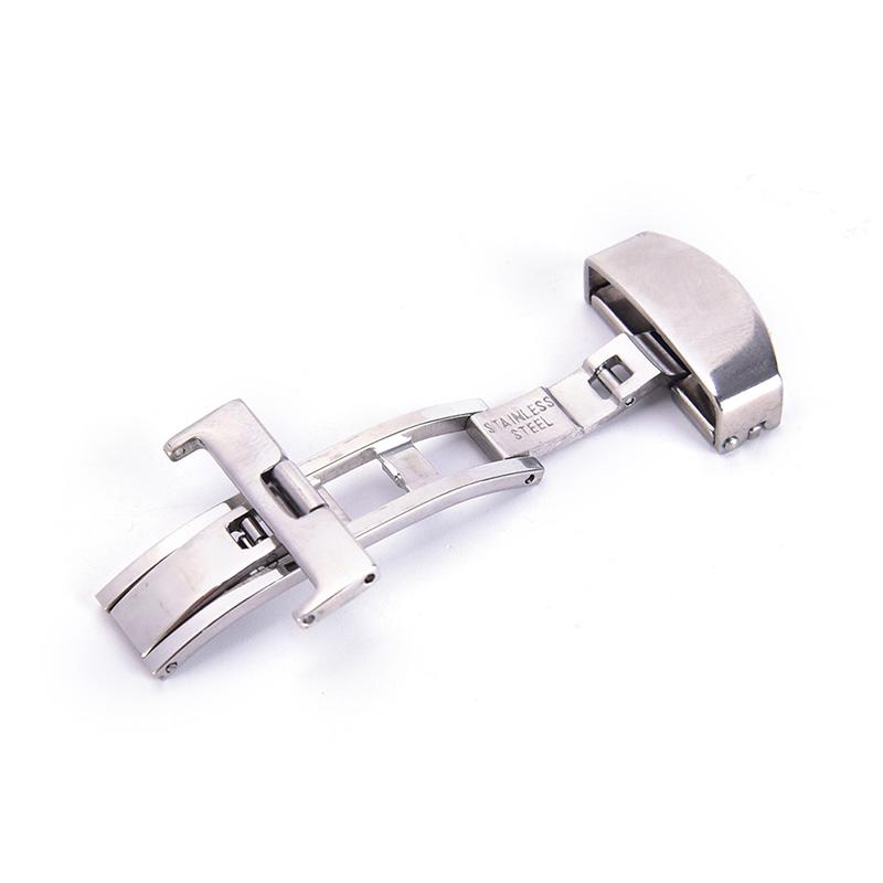 18/20/22 mm Edelstahl-Uhrenarmband mit Schmetterlings-Faltschließe