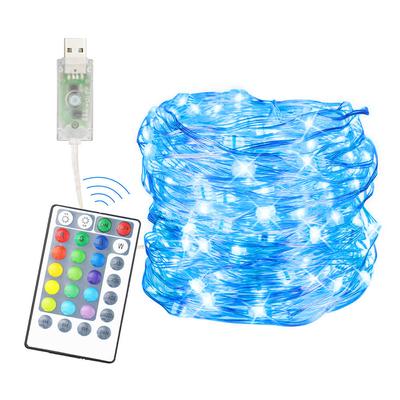 RGB 16colors LED String Lights USB Port Fairy Garland Waterproof With Remote for Christmas Wedding Holiday Party Decoration
