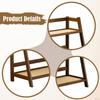 Bamboo Double Layer Rack 2 Tier Coffee Mug Display Stand Desk Storage Organizer for Living Room