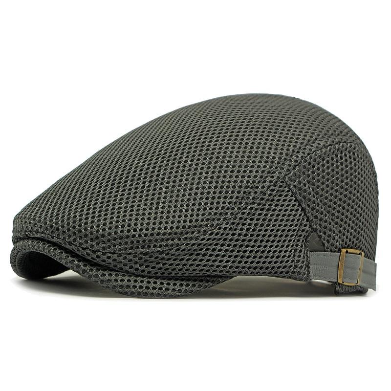 Oohmy Adjustable Summer Hat Vintage Breathable Mesh Newsboy Beret Ivy Cap Cabbie for Men And Women Fashionable Outdoor Headwear