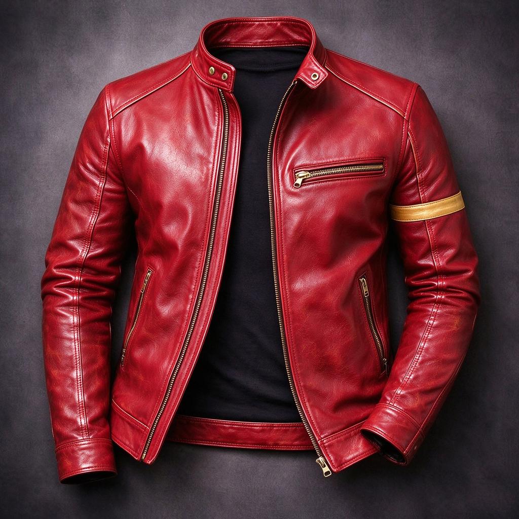 European and American men's clothing men's leather jacket male teen stand-up collar punk men's motorcycle leather jacket