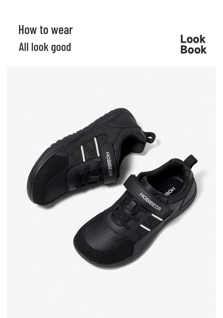 Happy Bear Kids' Velcro Wide Last Breathable Training Shoes for Boys & Girls - Spring & Autumn Casual Sports.