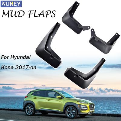 Set Car Mud Flaps For Hyundai Kona Kauai 2017 2018 -   Mudflaps Splash Guards Mud Flap Mudguards Fender Front Rear