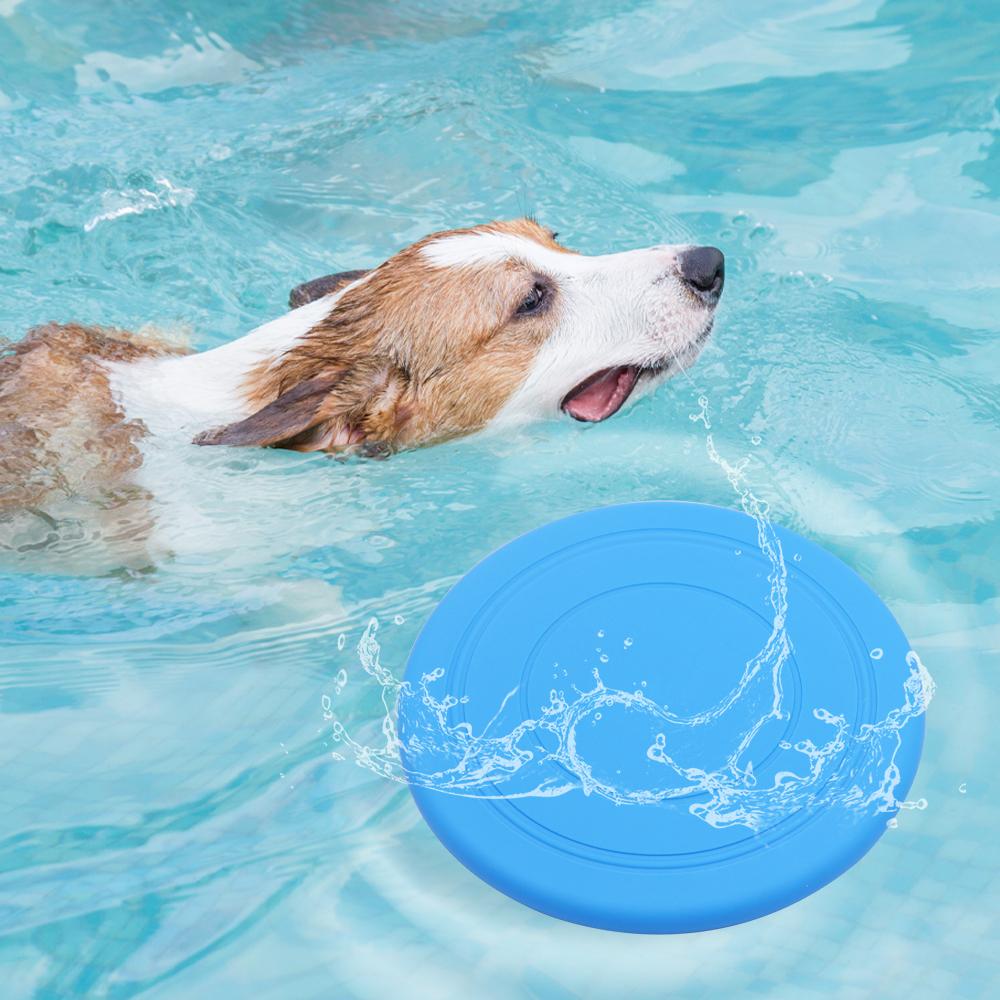 Outdoor Sports Durable Chew Pet Training Toy Interactive Dog Toys Resistance Bite Soft Rubber Toys Pet Flying Discs Dog Frisbeed