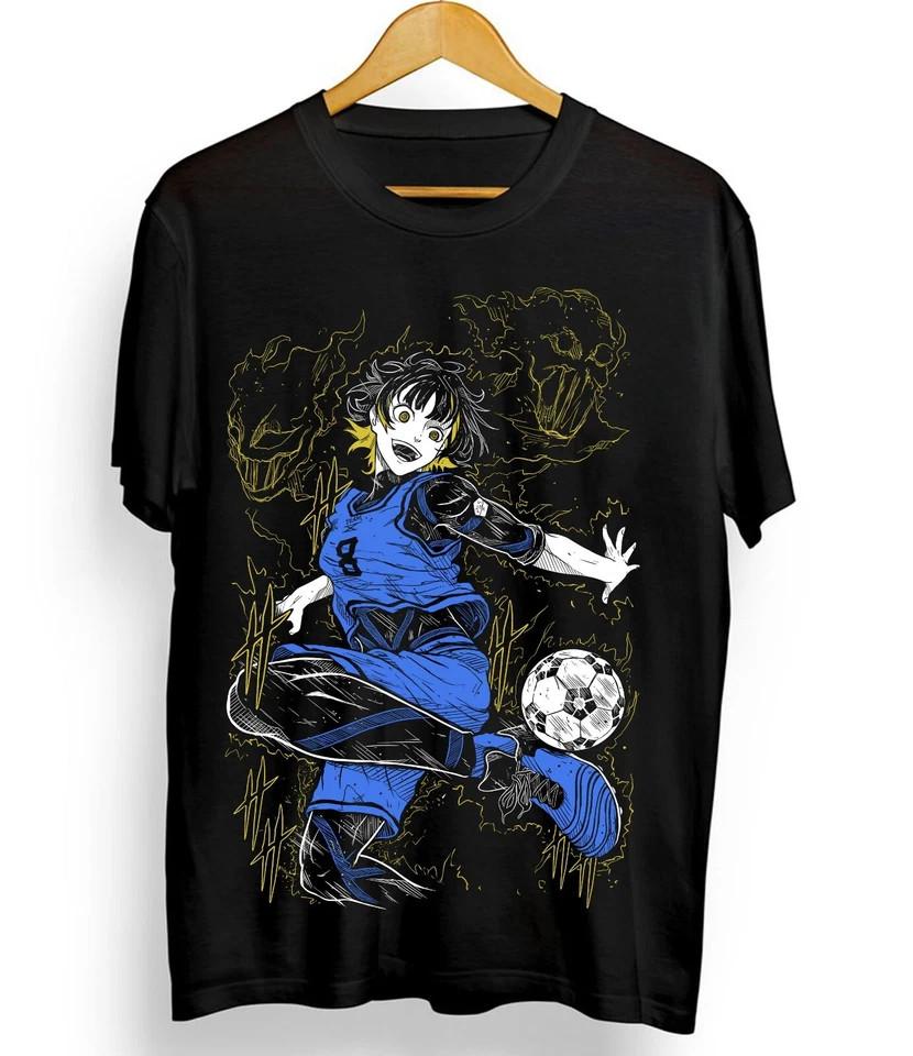 Meguru Bachira Blue Lock Kunigami Rin Itoshi Nagi Anime Tshirt Blackt