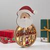 LED Light Snowman Christmas Hanging Wooden Ornament Xmas Tree Ornaments for Christmas New Year's Hom