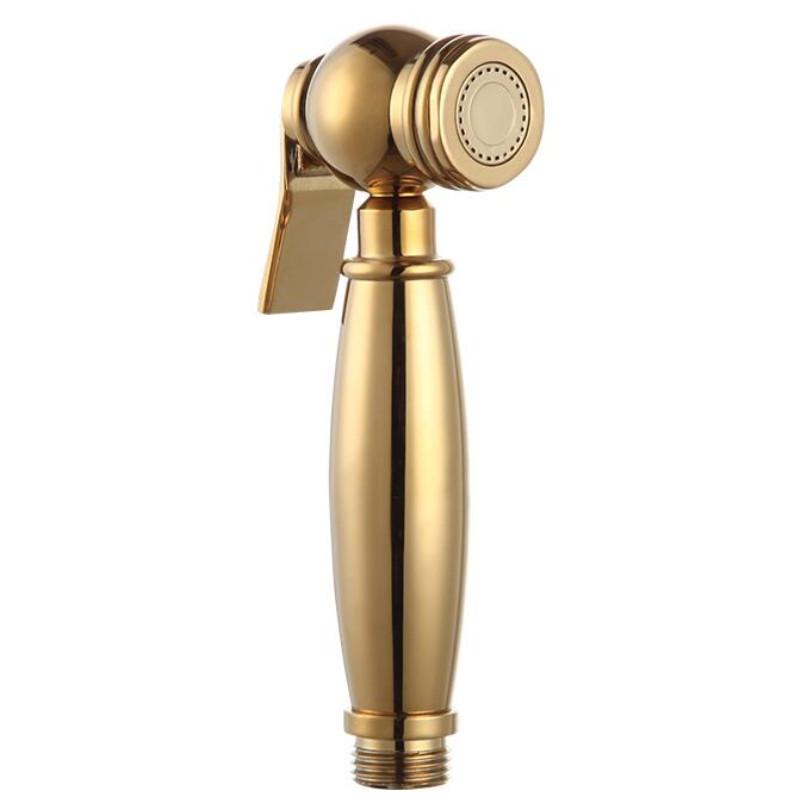 Bidet-Armatur-Set Gold Wandmontage Badezimmer Bidet-Armatur Hochdruck Bidet-Pistole Messing Gold Mit Goldener Sanitärschlauch