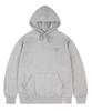 [Unisex] White Odd Flower Embroidered Hoodie_Gray