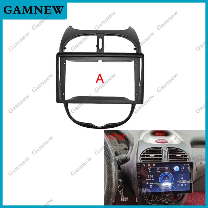 

9 Inch Car Fascia Frame Adapter Decoder Android Dashboard Radio Kit For Peugeot 206 Citroen C2 2002-2010 Only Frame A