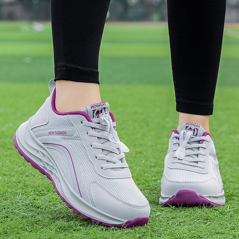 Middle-aged and elderly mother sports shoes autumn mesh breathable comfortable walking shoes casual father shoes men's and women's elderly shoes
