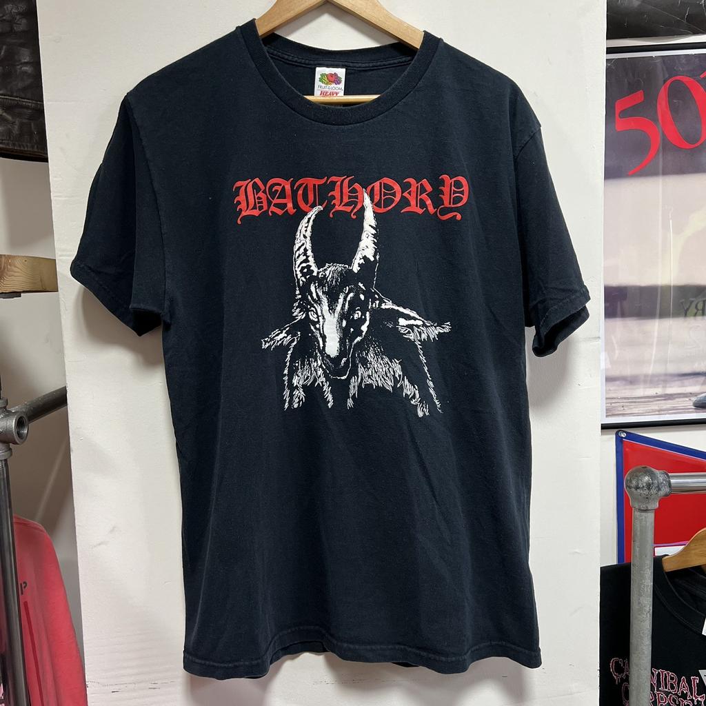 Vintage Y2K Bathory Black Metal Band T Shirt Dark Thrash “1984” Logo RARE Sz L