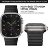 For Iwatch Ultra 3/2 49mm 44 42 45 46mm Magnetic Titanium/Stainless Steel Strap For Apple Watch Series 11 10 9 8 7 6 5 4 SE3