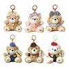 Cute Plush Bear Keychain for Women Stuffed Animal Bag Charm for Handbag Backpacks Purses Luggage Tags Accessory
