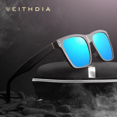 VEITHDIA Moda Occhiali da Sole Unisex Fotocromatici Polarizzati Uomo Design Classico Quadrato Vestibilità Universale Occhiali da Sole a Specchio 7018