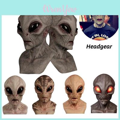 Unikátní design mimozemské masky na Halloween Maska mimozemšťana přes celou hlavu s děsivými rysy