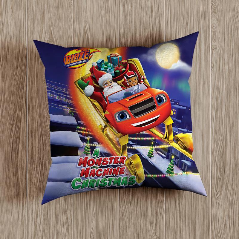 Blaze Monster Machines Pillow Case Blaze Cars Cartoon Kids Children Russian Crusher Truck Vehicles Bedroom Decorate Cushion Covers 45cm