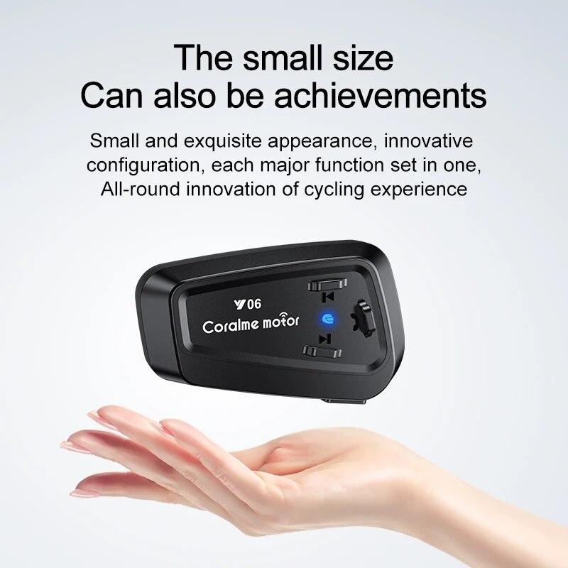 Y06 Motorcycle Helmet Bluetooth Headset IPX6 Waterproof Noise Reduction Small and Exquisite Integrating All Major Functions