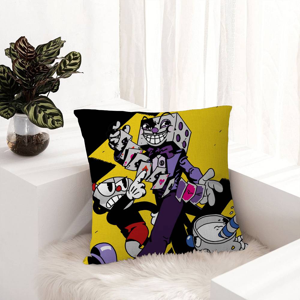 Cartoon C-Cupheads Classic Pillow Anime Pillow Sofa Bed Head Pillow Cover Cushion Cover 45X45 Cm Fashion