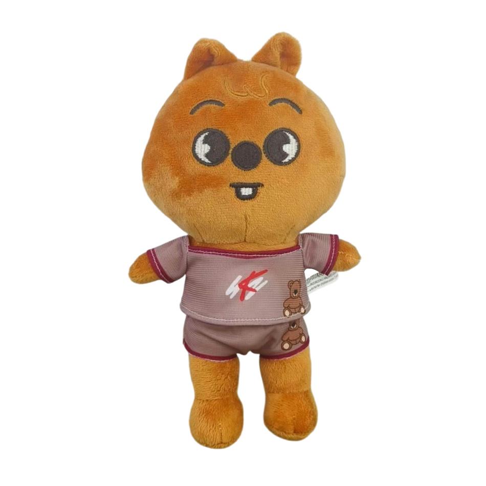20cm Skzoo Plush Toys Stray Kids Cartoon Stuffed Animal Wolf Chan Plushies Doll Cute Companion Adults Fans Gift for Cuddly Fluffy Huggable Kawaii